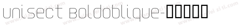 Unisect BoldOblique字体转换